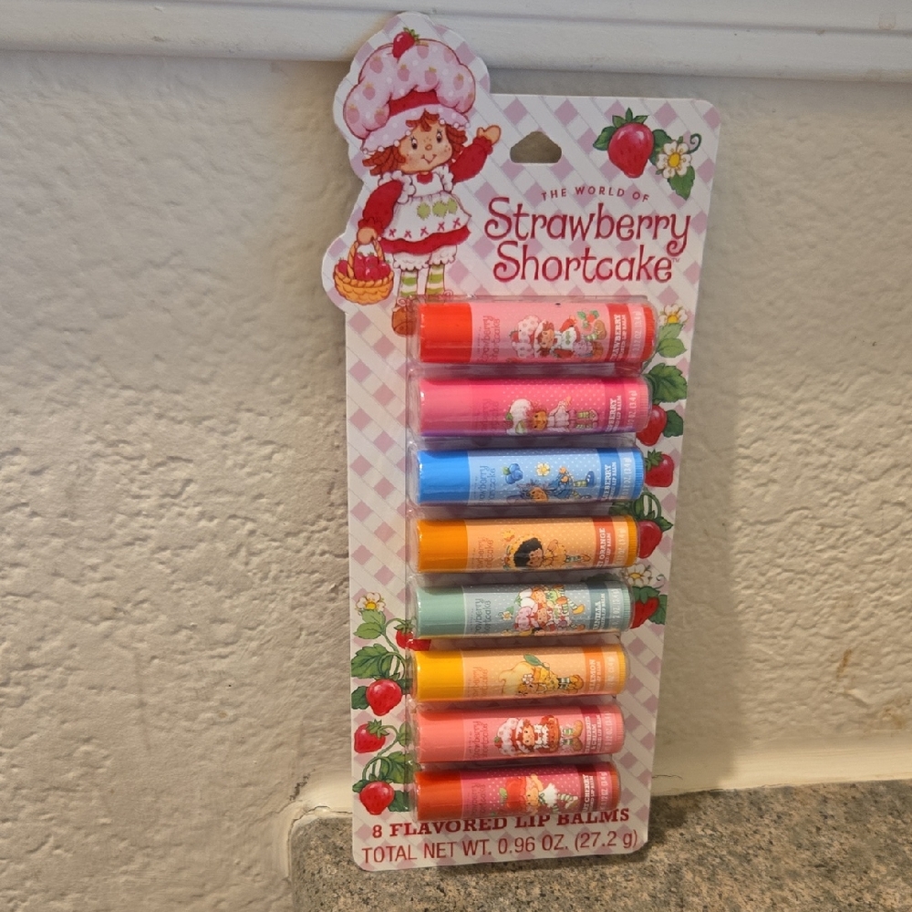 Strawberry Shortcake Flavored Lip Balm Set - Multicolor New
